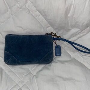 RARE HTF Coach Vintage Suede Wristlet